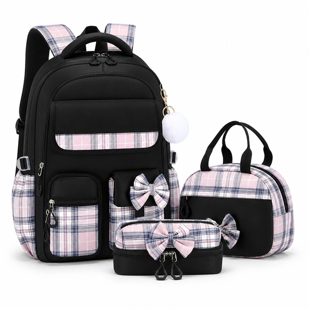 Sac à dos pour ordinateur portable et tablette grande capacité (ensemble de 3 pièces)