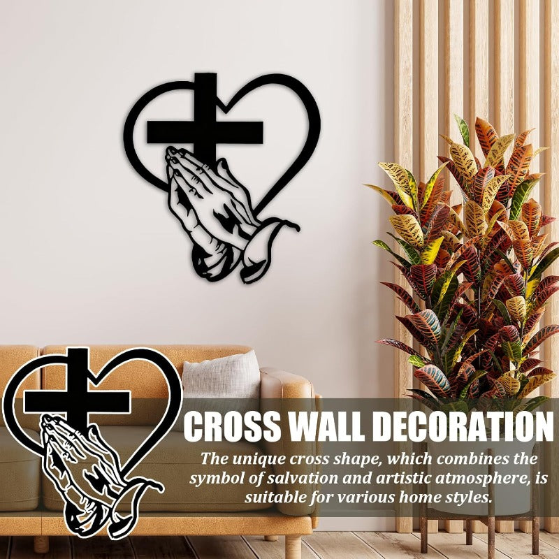 Croix Murale des Mains en Prière