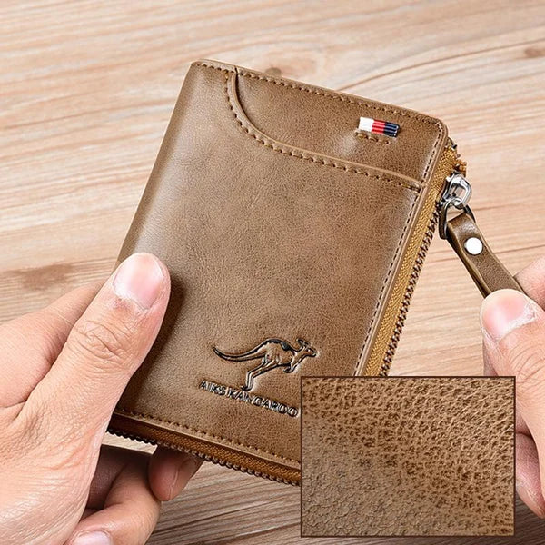 Icone™ ZippyWallet : Portefeuille Zippé pour Hommes avec Protection RFID