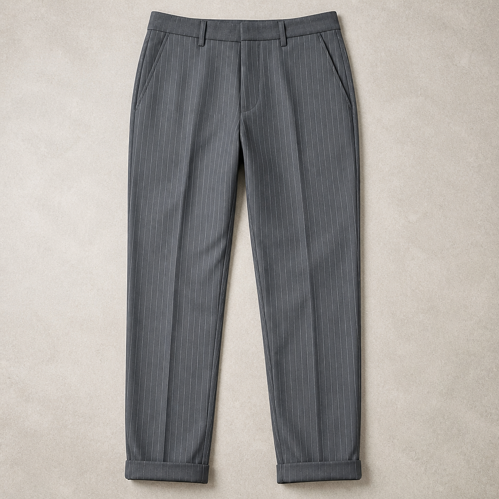 Virelia™ – Pantalon droit à taille haute à rayures