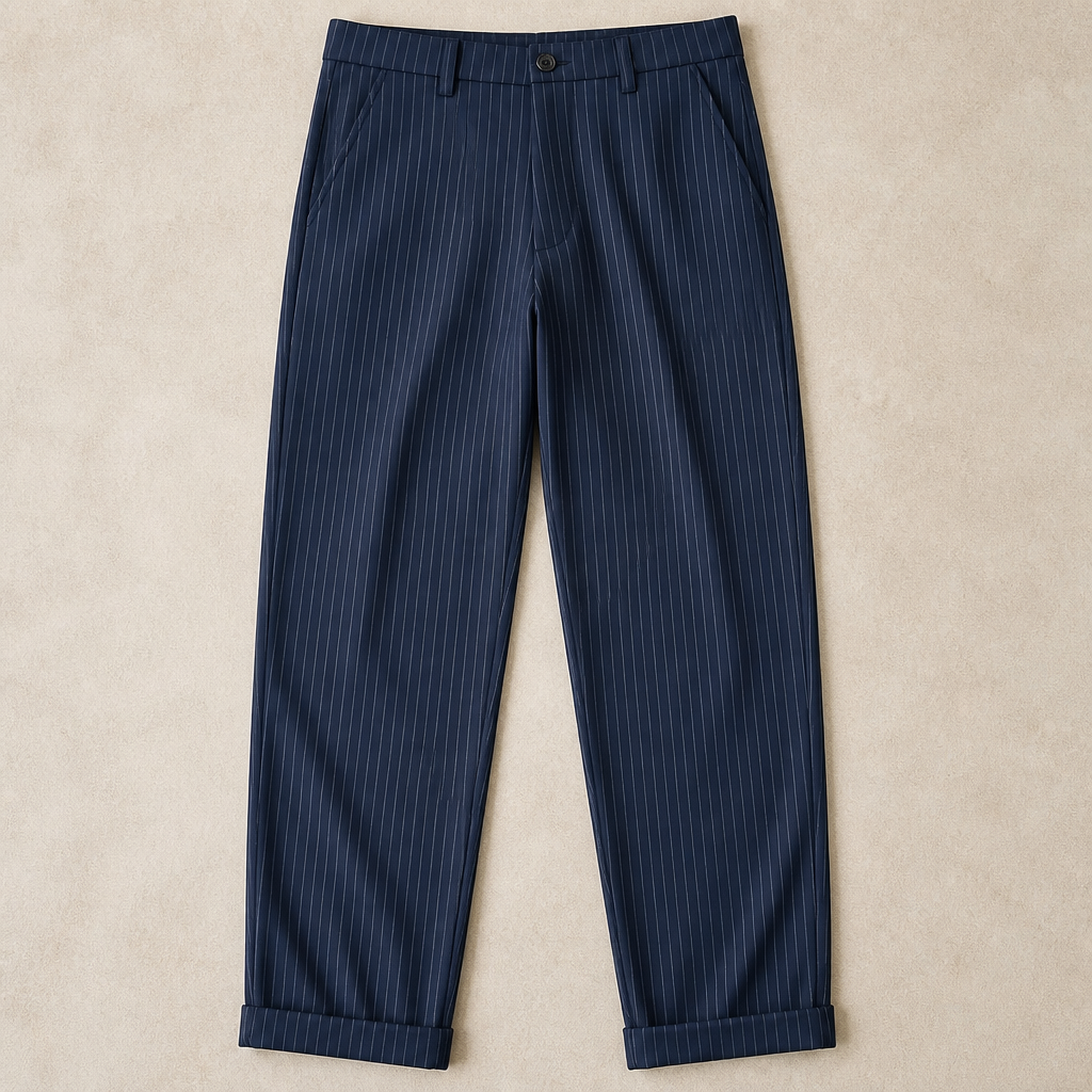Virelia™ – Pantalon droit à taille haute à rayures
