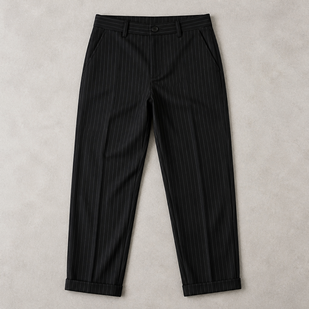 Virelia™ – Pantalon droit à taille haute à rayures