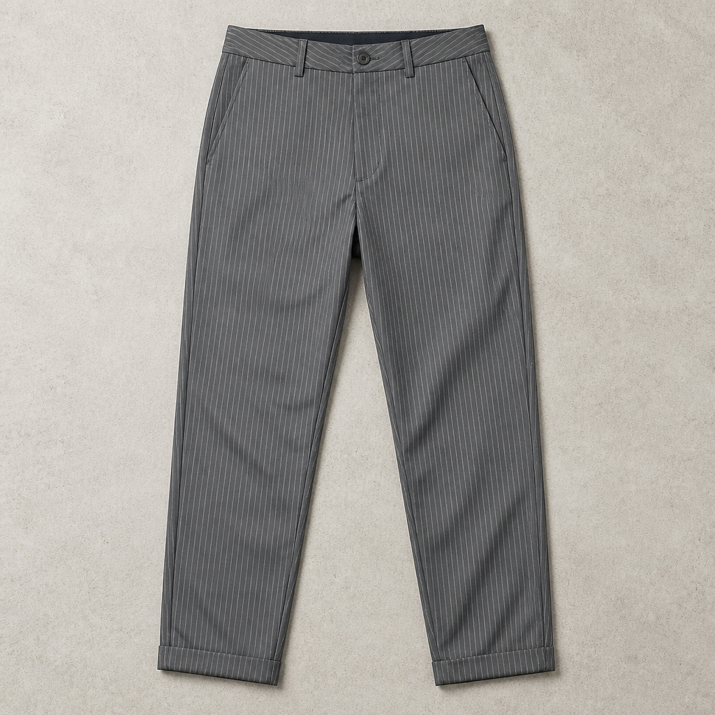 Virelia™ – Pantalon droit à taille haute à rayures