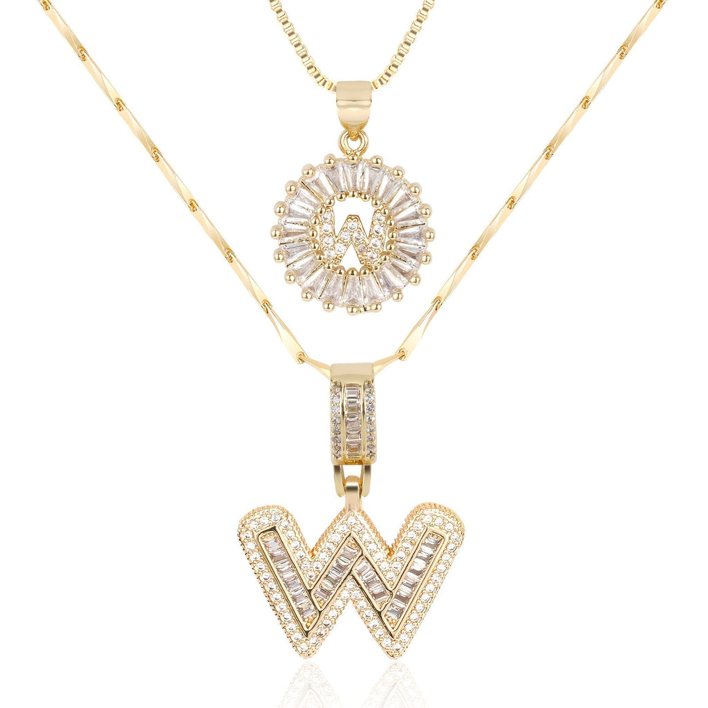 Collier GemLetter - Pendentif Initial avec Finition Luxe