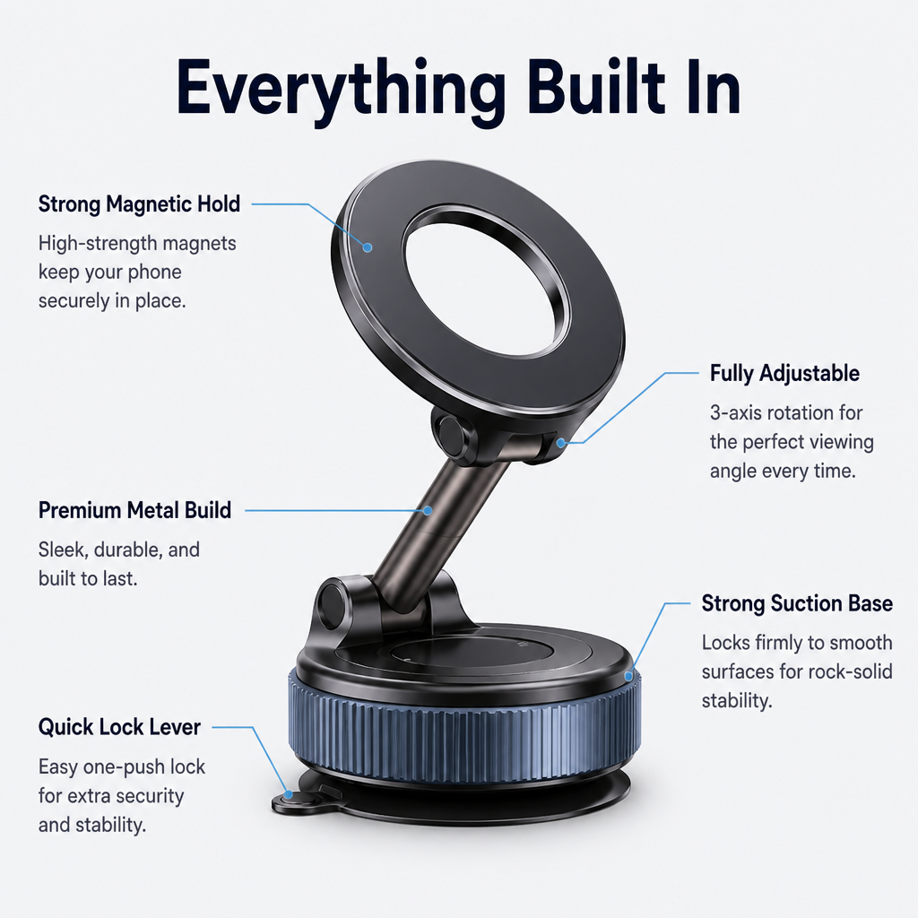 MagnaHold™ — Fixez votre téléphone comme s'il était soudé en place, peu importe le trajet