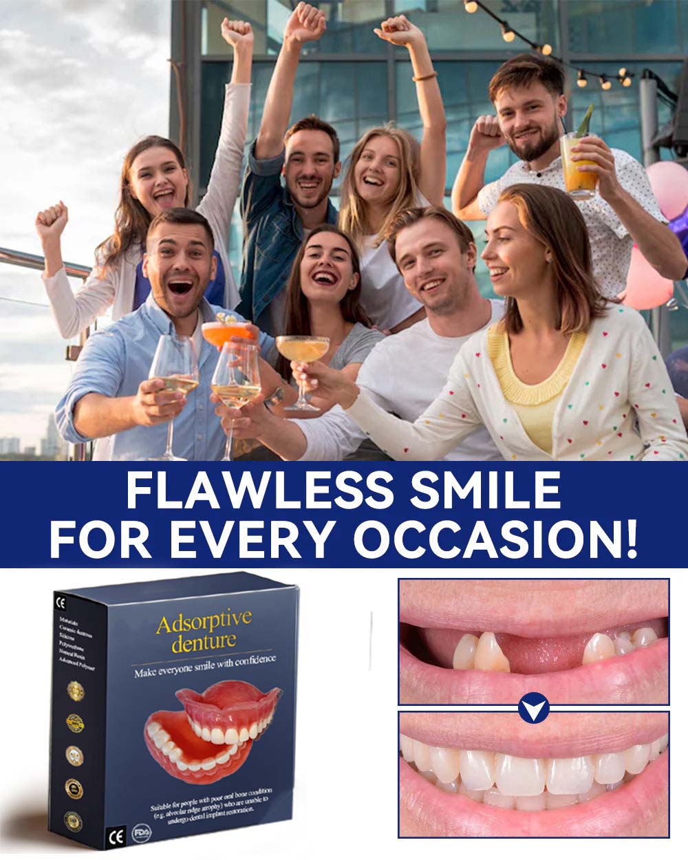 Arvilaro™ Prothèse Dentaire — Restaurez Votre Morsure, Finissez la Douleur Rapidement | 1+1 Gratuit