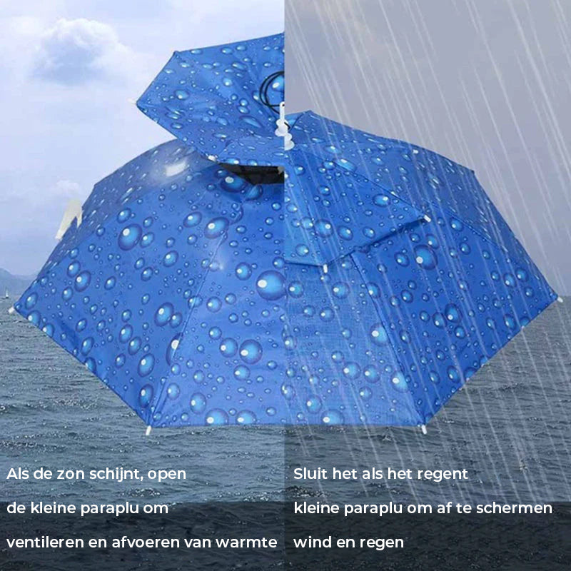 Chapeau Parapluie avec Sangle de Menton Réglable