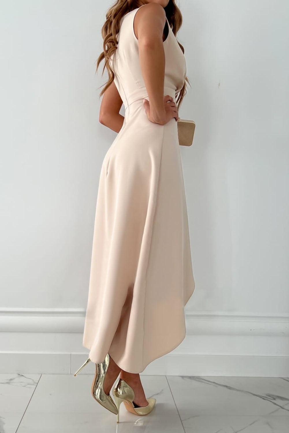 Robe maxi chic à encolure en V pour femmes