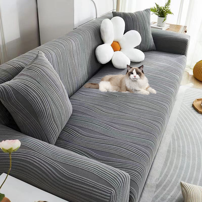 Housse de canapé épaisse en jacquard premium - Anti-rayures et extensible