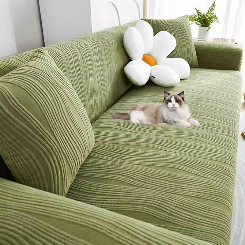 Housse de canapé épaisse en jacquard premium - Anti-rayures et extensible