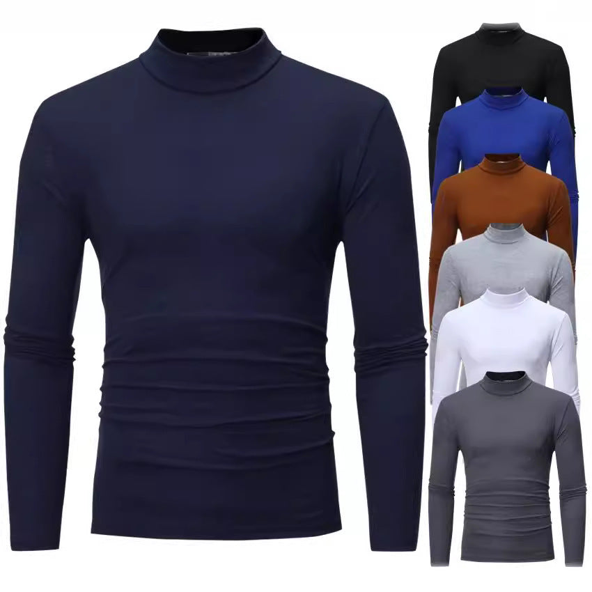 T-shirt élégant à col roulé pour hommes pour un style polyvalent