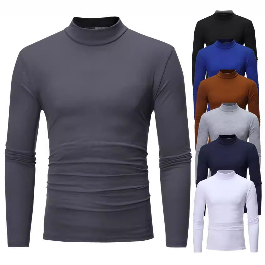 T-shirt élégant à col roulé pour hommes pour un style polyvalent