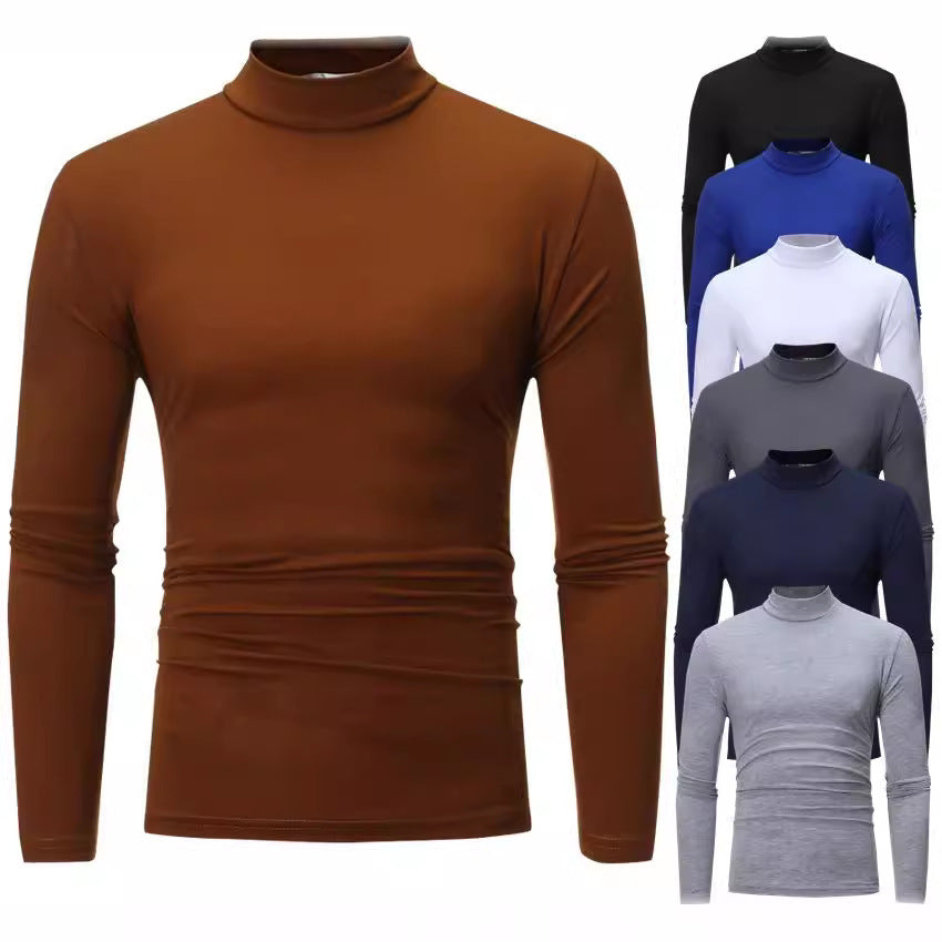 T-shirt élégant à col roulé pour hommes pour un style polyvalent
