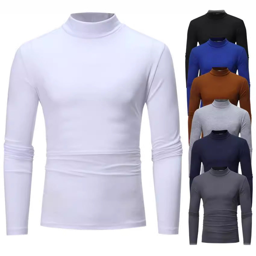 T-shirt élégant à col roulé pour hommes pour un style polyvalent