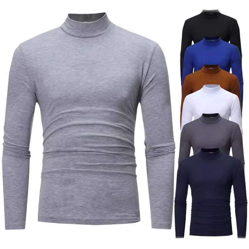 T-shirt élégant à col roulé pour hommes pour un style polyvalent