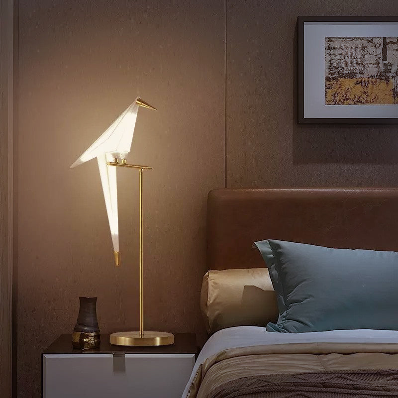 Lampe Élégante en Origami Oiseau - Fixation Magnétique