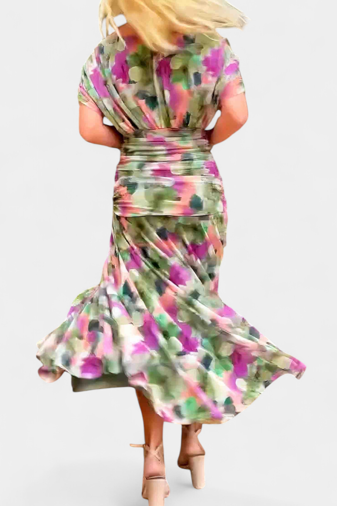 Robe Maxi Élégancte Femme à Épaules Dénudées