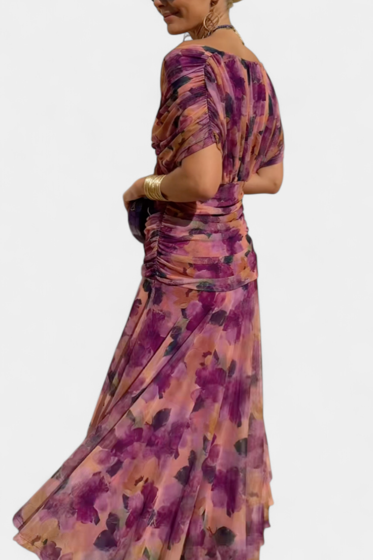 Robe Maxi Élégancte Femme à Épaules Dénudées