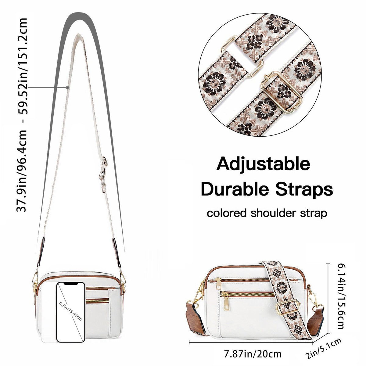 Sac à main en bandoulière raffiné pour femmes