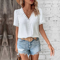 Blouse élégante à manches courtes pour femmes