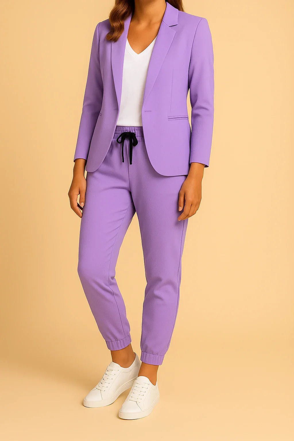 Ensemble de Costume Élégant Tailleur Deux Pièces pour Femmes
