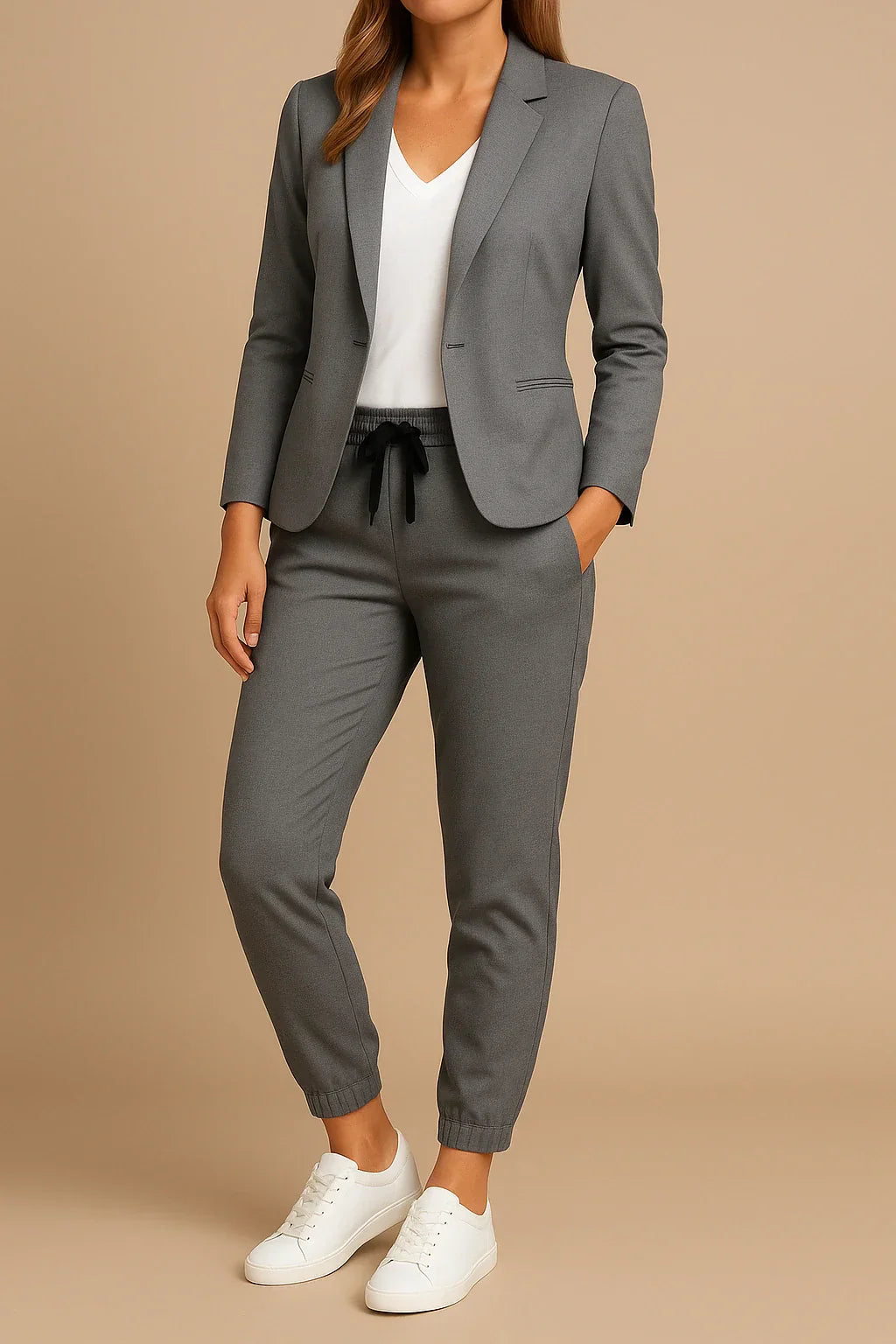 Ensemble de Costume Élégant Tailleur Deux Pièces pour Femmes