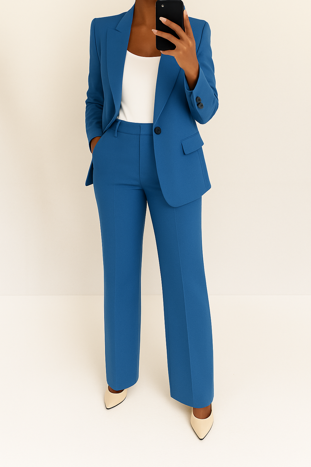 Costume Élégant Femme en Deux Pièces : Ensemble Blazer & Pantalon Chic