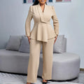 Ensemble de Costume Formelle Chic pour Femmes avec Blazer Long Sur Mesure