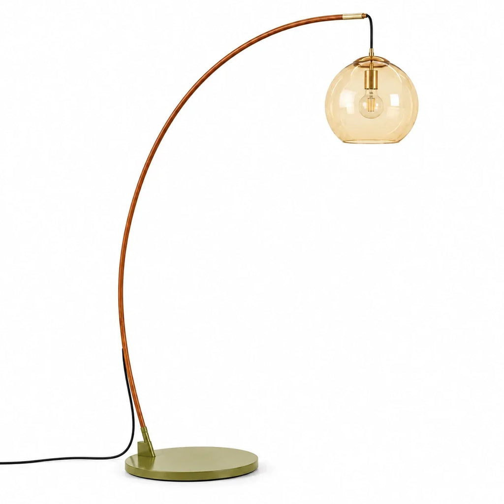 Lampe sur Pied en Verre Moderne – Éclairage de Design Élégant avec Abat-jour en Verre