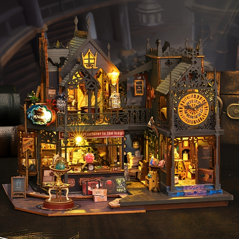 Puzzle Enchanteur en Bois 3D avec Éclairage LED Magique