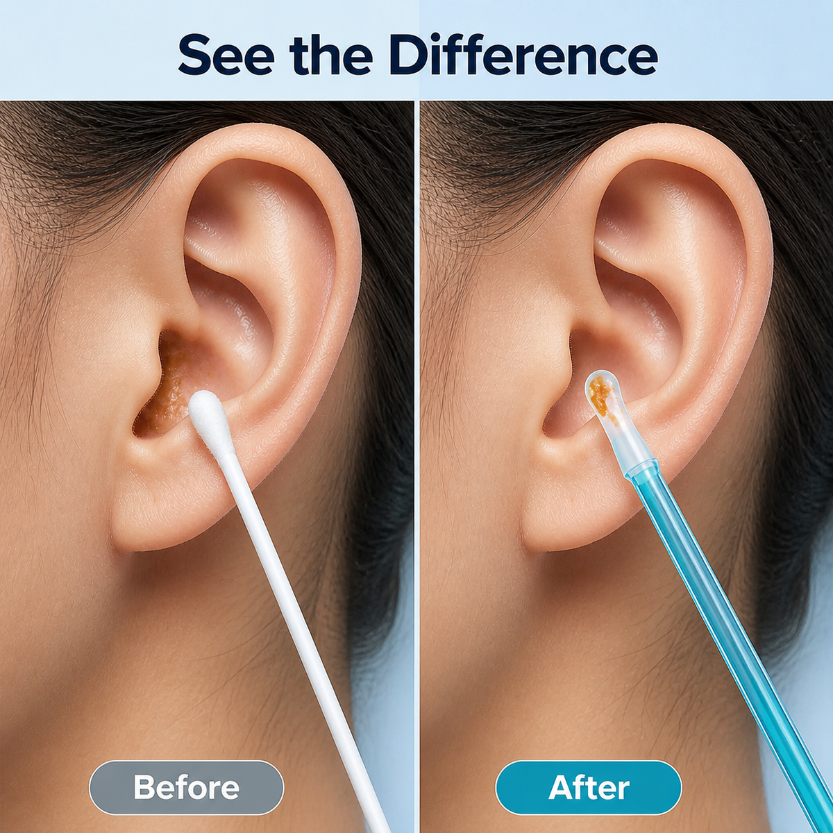 Earvexa™ Bâtonnets de Nettoyage des Oreilles — Découvrez enfin la propreté pure et douce que vous méritez