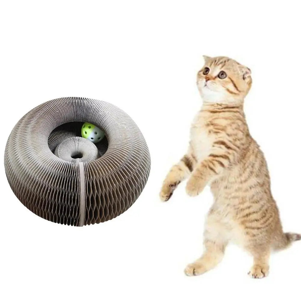 ClawVista™ Planche à Gratter Pliable et Amusante — Transformez les Griffes de Votre Chat en Jeu Heureux, Pas en Colère Contre les Meubles