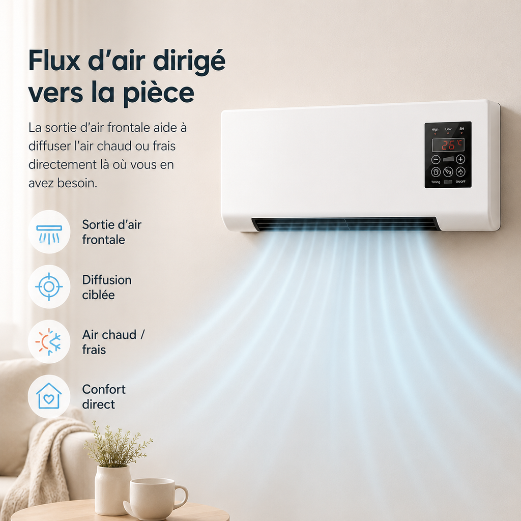 Climatisation | Chauffage et Refroidissement | Monté au Mur avec Télécommande