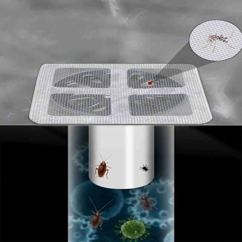 Autocollants de Couverture de Drain Jetables – Attrape Cheveux & Bloque Insectes