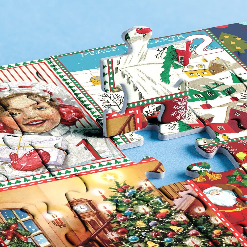 PuzzleJoy Calendrier de l'Avent Puzzle | Unique puzzle de 1000 pièces pour un plaisir quotidien !