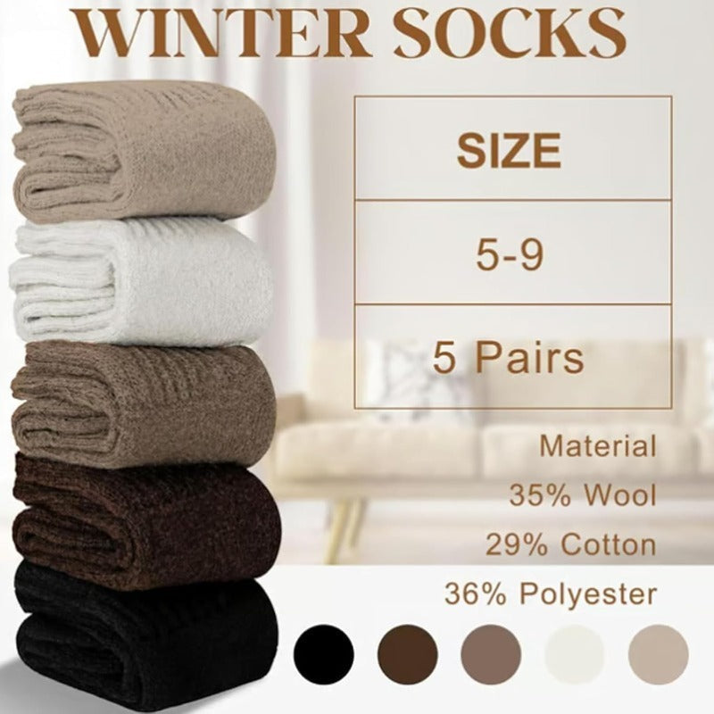 Chaussettes Thermiques en Mélange de Laine