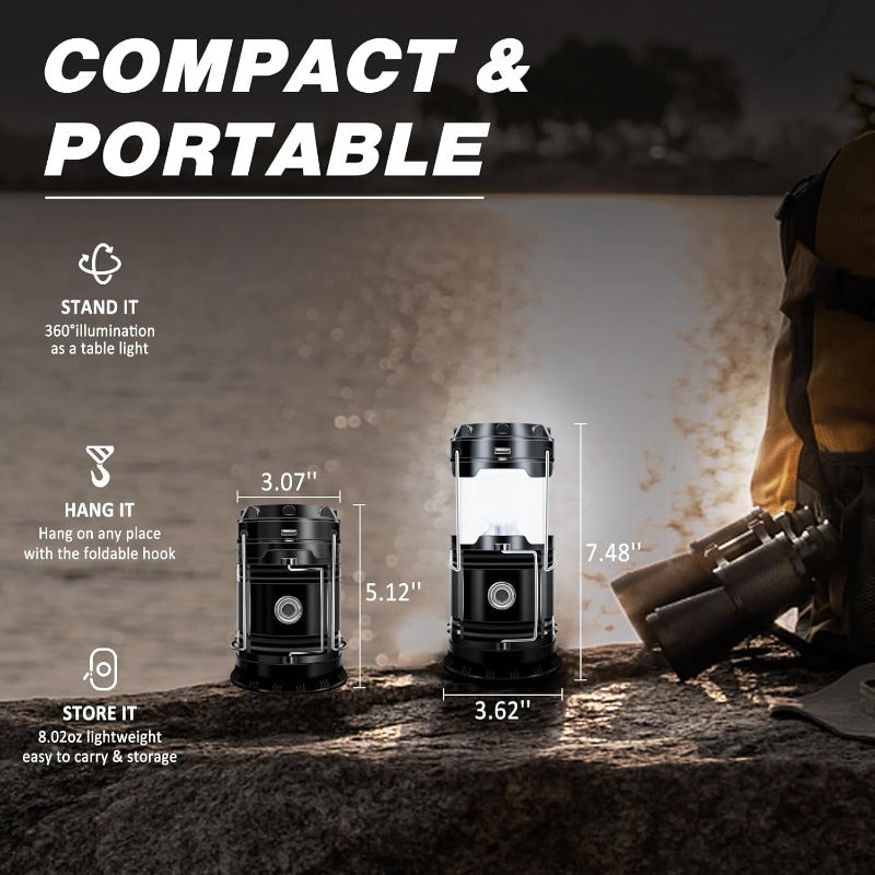 Lanternes de Camping Solaire + USB