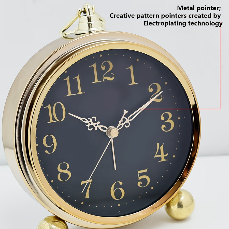 Horloge de Bureau Silencieuse de Style Européen Intemporelle pour Espaces Paisibles