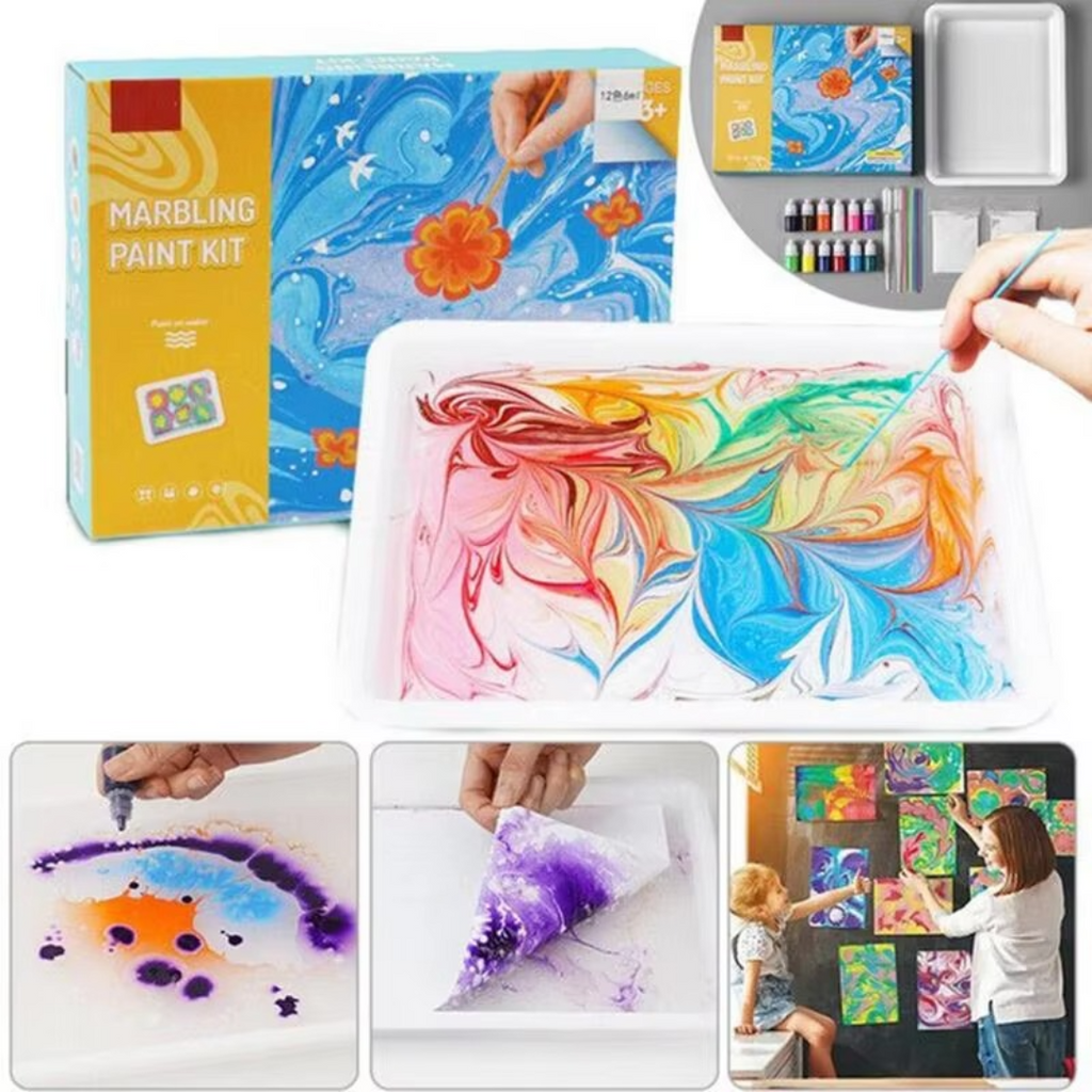 ColorSplash™ Kit de Marbrage à l'Eau — Éveillez la Créativité de Votre Enfant avec Chaque Tourbillon Envoûtant