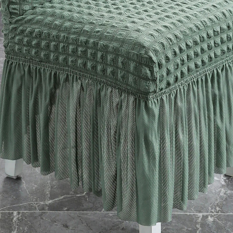 Housses de Chaise Élastiques Antidérapantes avec Volants