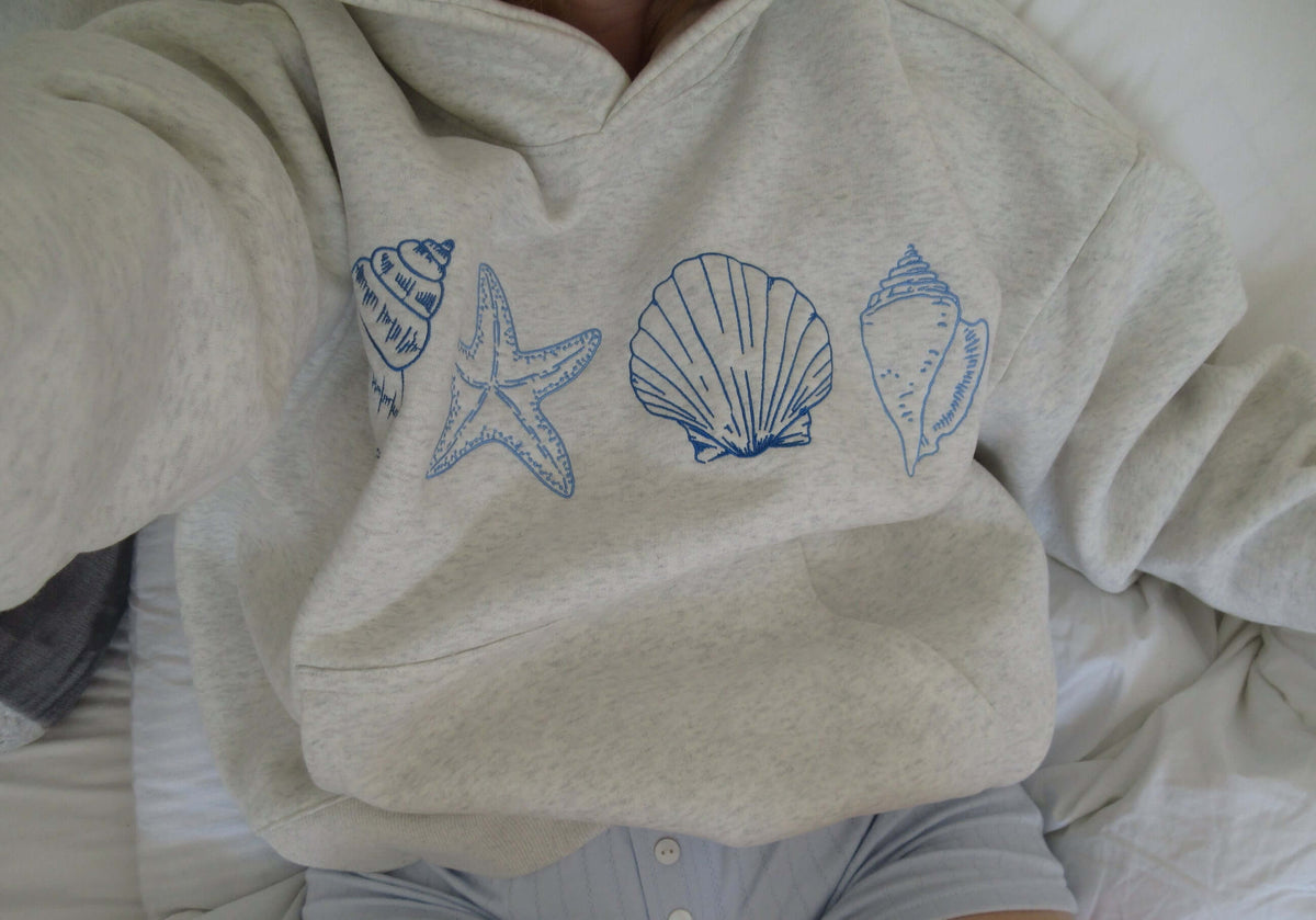 Hoodie Femme Imprimé Coquillage