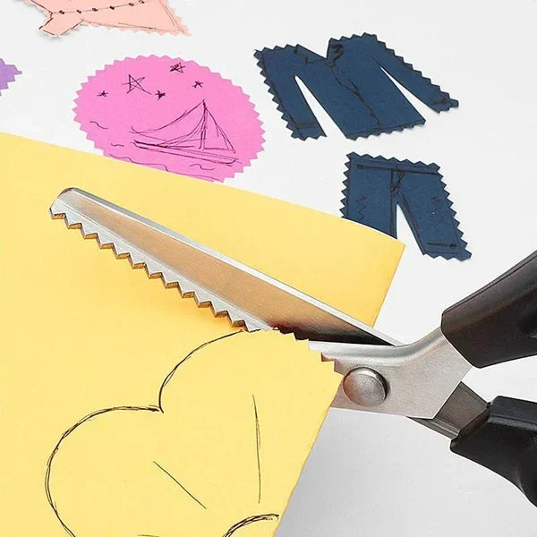Ciseaux SilkySnipper Pro | Lames Dentées Triangulaires | Précis & Tranchants | Pour Tissu, Papier & Loisirs Créatifs