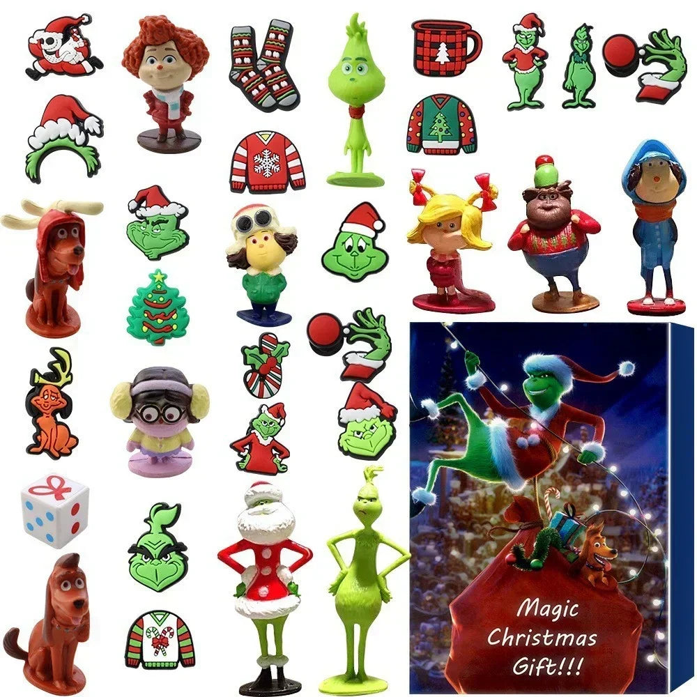 Calendrier de l'Avent Monstre – Calendrier de Noël Vert avec Surprises