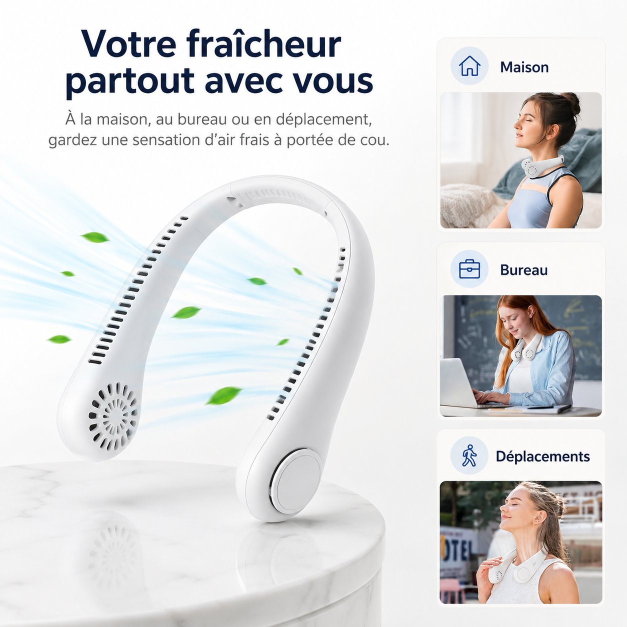 Ventilateur de Cou Sans Fil Moderne