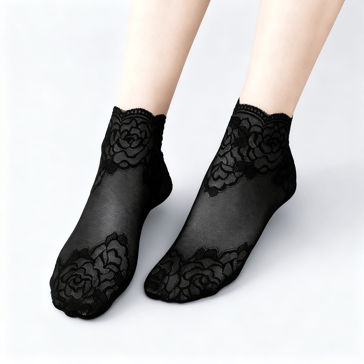 Feeluxe - Chaussettes en Dentelle Élégantes pour Femmes