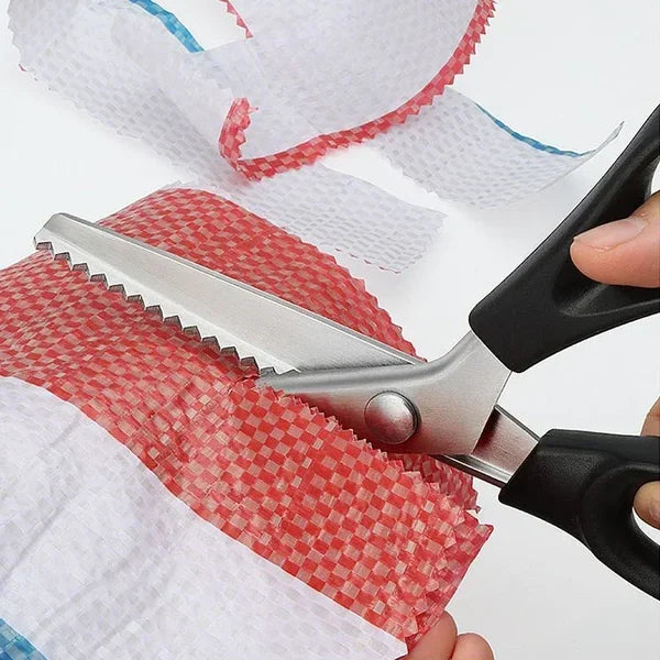 Ciseaux SilkySnipper Pro | Lames Dentées Triangulaires | Précis & Tranchants | Pour Tissu, Papier & Loisirs Créatifs