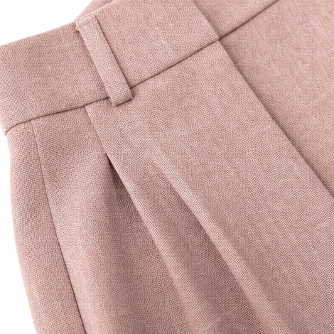 Linelle – Ensemble de Blazer à Taille Haute Plissé et Pantalon Large