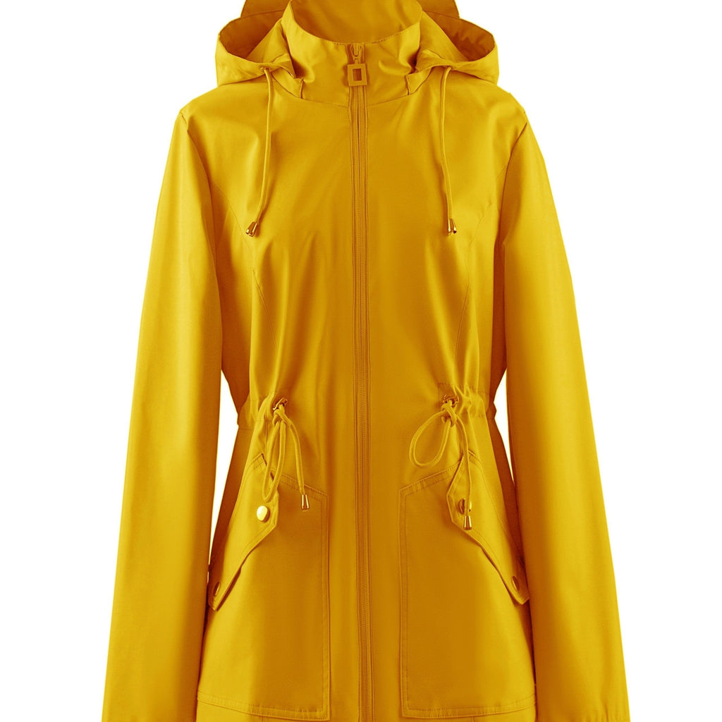 Veste Femme Imperméable avec Capuche – Veste de Pluie Coupe-Vent
