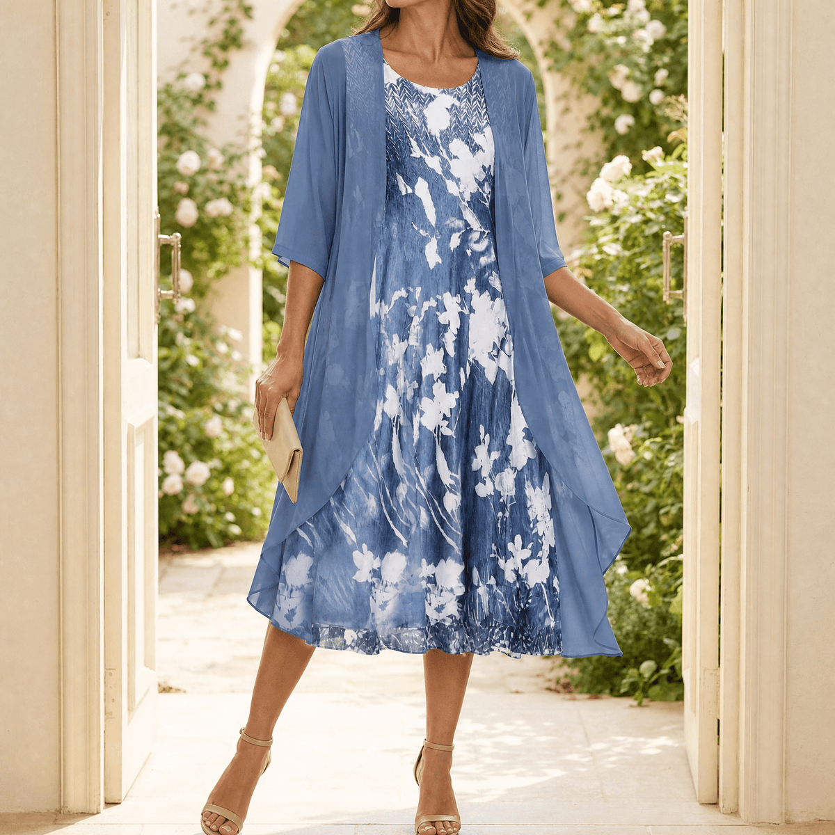 Floressa – Ensemble de Robe Florale Deux Pièces