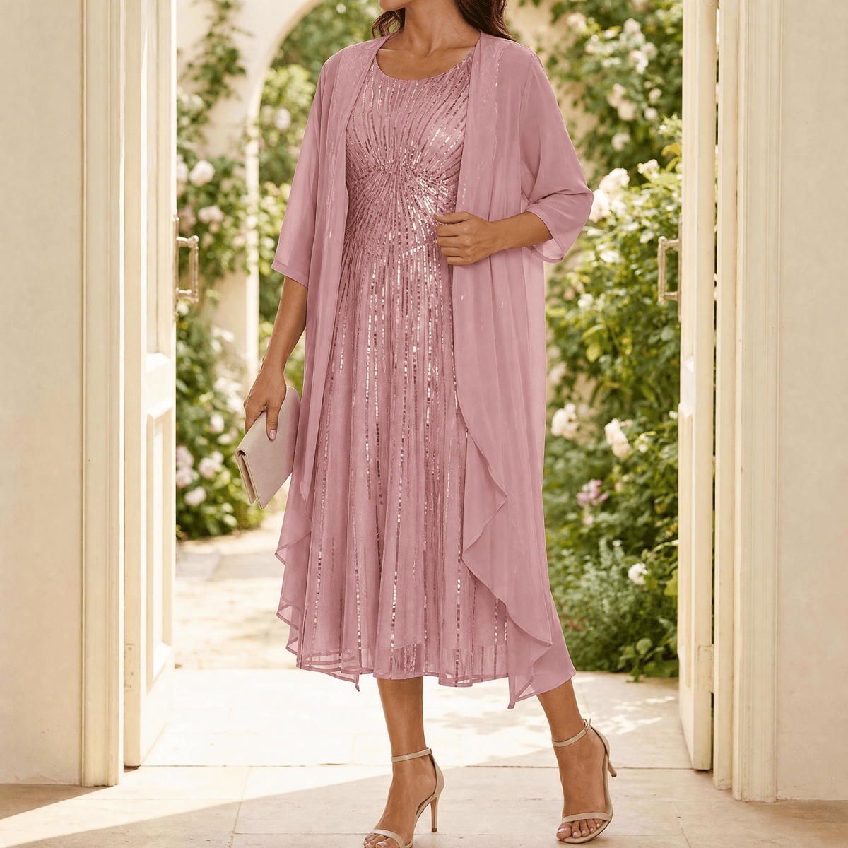 Floressa – Ensemble de Robe Florale Deux Pièces